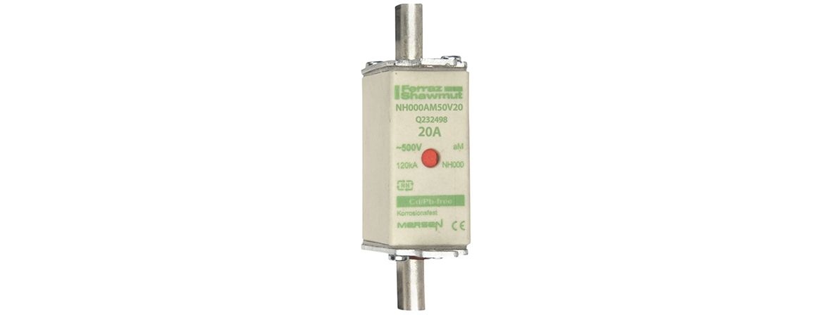Q232498 - NH fuse-link aM, 500VAC, size 000, 20A double indicator/live tags